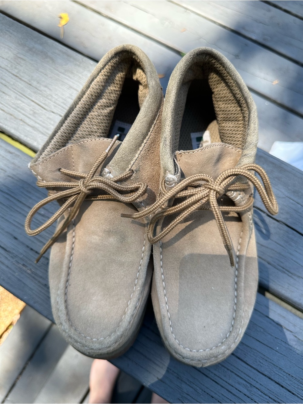 Vintage Y2K no boundaries Tan suede lace up boots